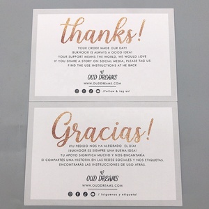 Su misura di Alta Qualità di Stampa Logo Dell'invito di Cerimonia Nuziale Card, Biglietto di ringraziamento - Product Image 3