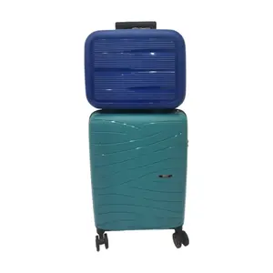PP set koper bagasi troli 4 buah, casing asrama bahan lingkungan ramah lingkungan, set koper riasan kecantikan