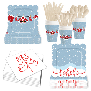 DAMAI - Vajilla Desechable de Papel para Fiestas de Navidad, Personalizada y de Venta Caliente, con Platos para Postre y Cena - Product Image 4