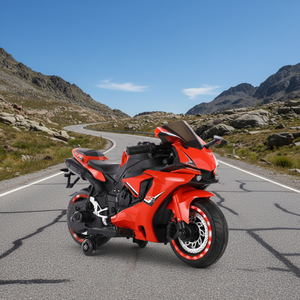 Moto électrique pour enfants de 3 à 6 ans, grande roue lumineuse, plastique, rechargeable, quatre roues, stable - Product Image 4