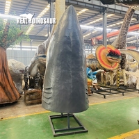 Tête de requin animatronique grandeur nature, animal électrique pour parc à thème