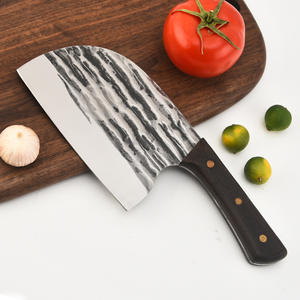 Couteau à découper forgé en acier inoxydable, lame de 8 à 9,9 pouces, manche en bois, couteau de cuisine forgé à la main, outil pour hacher les os - Product Image 4