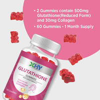 Gummies L-glutathion éclaircissantes pour la peau avec vitamine C et L-glutathion noir anti-âge, enrichies en vitamine C
