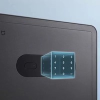 Mi Mijia Coffre-fort intelligent 6 méthodes de déverrouillage avec l'application Mi Home 65Mn Avertissement de vibration de plaque d'acier anti-perçage