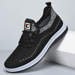 รองเท้าผ้าใบผู้ชายแบบสวม ระบายอากาศได้ดี พื้นรองเท้า PVC ผ้าถักด้านบน ซับในตาข่าย ทรงเตี้ย สำหรับฤดูใบไม้ผลิ ฤดูร้อน ฤดูใบไม้ร่วง ราคาพิเศษ - Product Image 3