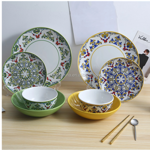 Estilo de lujo Marruecos Jordan cena 18pcs 24pcs de la placa de la cena <span class=keywords><strong>para</strong></span> <span class=keywords><strong>comer</strong></span> venta al por mayor <span class=keywords><strong>precio</strong></span> directo de fábrica - Product Image 6