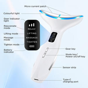 Masajeador Eléctrico Inalámbrico Inteligente para Cuello con Pulsaciones, Calor y Vibración, Eliminador de Papada, Masajeador Facial y de Espalda con Calor - Product Image 5