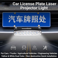 Éclairage de plaque d'immatriculation LED 6 LED 12V 24V Blanc Jaune Double faisceau Faisceau haut/bas Projecteur pour voiture