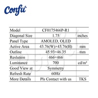 Module d'affichage AMOLED 1,75 pouce 466*466 avec carte pilote USB-C MIPI pour Raspberry Pi, yeux de robot compagnon IA et jouets