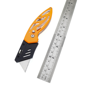 Couteau utilitaire pliant OEM à lame en acier SK5 à changement rapide, manche en aluminium, pour la découpe sécurisée et le bricolage - Product Image 6