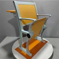 Tables et chaises pliables en contreplaqué pour salle de conférence universitaire, mobilier universitaire, table et chaise universitaires