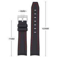 Bracelet de remplacement en silicone courbé Mingfung personnalisé, de qualité supérieure, pour Moonswatch - Élastique, respirant, sportif, à changement rapide