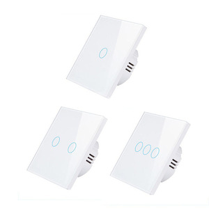 4 <span class=keywords><strong>Gang</strong></span> não neutro apenas fio vivo Interruptor De Toque Wall Light Switches EU Painel 1 <span class=keywords><strong>Way</strong></span> Touch Screen <span class=keywords><strong>Switch</strong></span> 1/2/<span class=keywords><strong>3</strong></span> <span class=keywords><strong>Gang</strong></span> Wifi RF433Mhz - Product Image 1