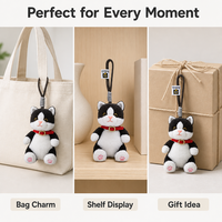 Porte-clés en peluche personnalisé de haute qualité, mignon, dessin animé, mini, jouet en peluche, animal en peluche, jouets en peluche, porte-clés