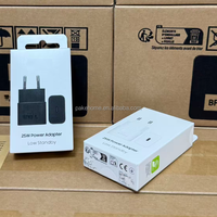 Adaptor PD 25w S23 S24 Ori Pabrik Adaptor Perjalanan Super Cepat Pengisi Daya Tipe C Standar Australia untuk Samsung S25 S26