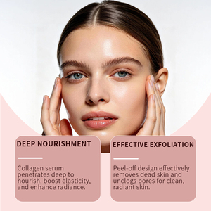 <span class=keywords><strong>Masque</strong></span> <span class=keywords><strong>Visage</strong></span> au Collagène Nuit Hydratant Éclaircissant Effet Peeling Hydrolysé avec Pinceau – Soin de la <span class=keywords><strong>Peau</strong></span> en Gelée – Étiquette Personnalisée - Product Image 4