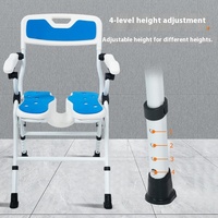 Chaise de douche pliable en alliage d'aluminium Simplywalk 150 kg pour personnes handicapées, service OEM ODM UKCA