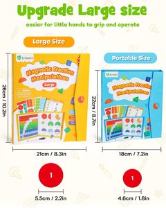 Libro Dimostrativo Magnetico per Frazioni con Tessere Circolari e Schede Attività, Giocattoli Educativi Montessori per l'Apprendimento delle Frazioni per Bambini - Product Image 4