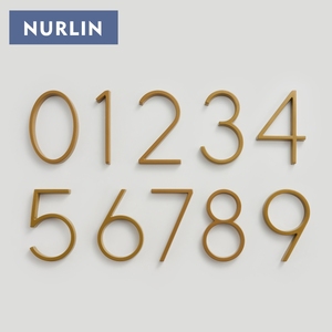 Nurlin 5 pollici 125mm indirizzo di lusso grandi numeri Design moderno oro nero argento casa galleggiante segnaletica per esterni cifre insegne Mailbox - Product Image 2