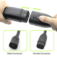 Nouveau connecteur de charge pour VE XUNDAO XD-EV 16A/32A triphasé Type 2 avec bouton de commande, pistolet de remplacement industriel portable IP6X