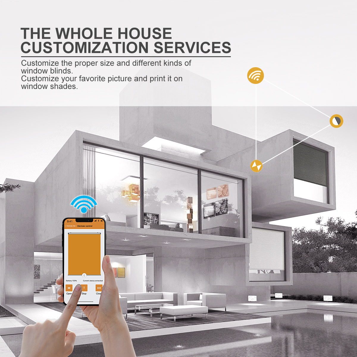 Smart Home Window Blinds Blackout Roller Shades Electric Remote Control Motorized Automated Indoor Curtain · image 15