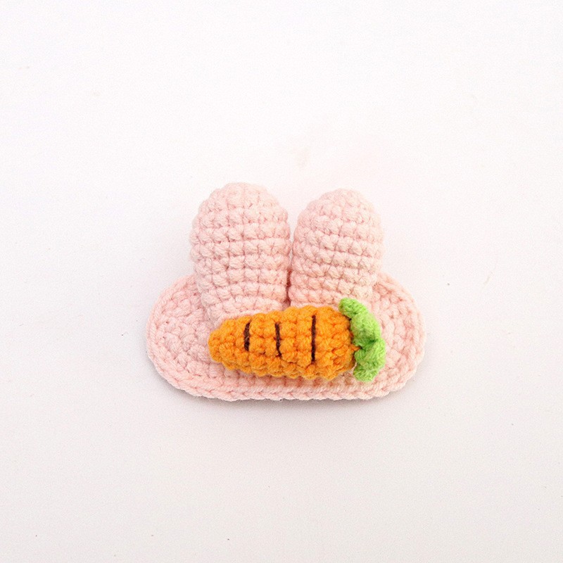 Carrot rabbit ear pink hair cards