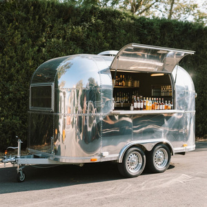 Remorque de restauration 2025 Trailers Fired Pizza White Cart, certifiée CE, pour glaces, barbecue et autres aliments - Product Image 1