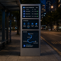 Pantalla Digital Inteligente para Paradas de Autobús con Soporte GTFS, Energía Solar, Pantalla de Tinta Electrónica, Ahorro de Energía, Diseño Moderno