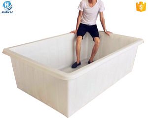 Polyethyleen grote open bovenkant levende vis transporttank rechthoekige waterbak - Product Image 5