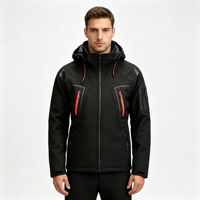 Veste Rembourrée Homme Capuche Polyester Coupe-Vent Hiver Logo Personnalisé