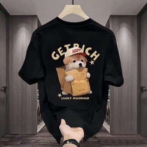 T-shirt Estiva da Uomo in Cotone con Stampa Cartoon, Vestibilità Ampia, Girocollo, Manica Corta, Stile Casual, Nuova Moda 2026 - Product Image 3