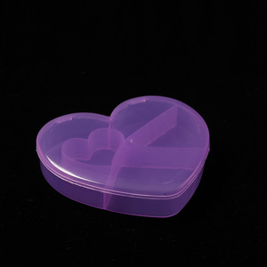 5 contenedores pequeños de plástico con forma de corazón, caja de almacenamiento para joyas, cuentas y pastillas, venta al por mayor - Product Image 4