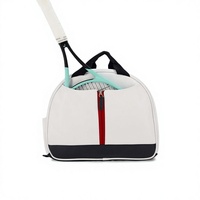 Sac de tennis pour femme - Matériau PU - Contient 2 raquettes - Poche pour ordinateur portable - Poche pour téléphone |   Sac à dos pour tennis/padel/pickleball |   Court de sport