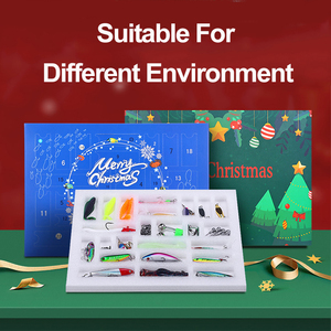 WEIHE 24 pièces Kit de pêche varié Appâts de pêche Accessoires Boîte <span class=keywords><strong>cadeau</strong></span> de Noël pour pêcheur Cadeaux de Noël <span class=keywords><strong>Cadeau</strong></span> de pêche Pesca - Product Image 5