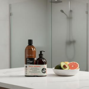 Paquete de Gel de Baño y Crema Corporal Thader Pharma con Extracto de Pomelo y Aceite de Aguacate para Piel Seca - Product Image 1