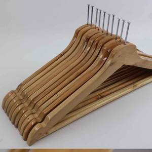 Cintre à anneau <span class=keywords><strong>antivol</strong></span> Design en métal et en bois à un niveau pour garde-robe d'hôtel Organisateur de vêtements brillant Crochets à vêtements - Product Image 3