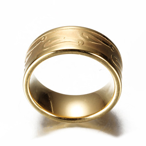 Anillo de acero inoxidable de 8 mm con diseño de gancho, forma geométrica, joyería unisex, regalo para hombres y mujeres - Product Image 5
