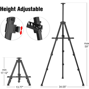 Bán Buôn Sơn Kim Loại Giá Vẽ Đứng Có Thể Điều Chỉnh Hiển Thị Nghệ Thuật Đứng Nghệ Sĩ Giá Vẽ Nghệ Thuật Màu Đen Nghệ Sĩ Kim Loại Giá Vẽ Đứng - Product Image 2