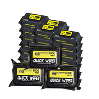 Lingettes nettoyantes pour chaussures/sneakers personnalisées en marque privée, lingettes humides non tissées avec parfum non senté/parfumé, lingettes pour chaussures