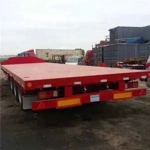 3 Achsen 40Ft Container Sattel auflieger Weit verbreiteter Zustand Niedriger Pritschen container Sattel auflieger für den Transport