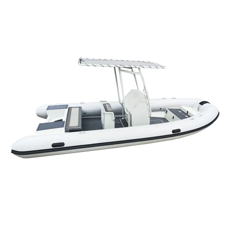 Lujo Italia Aluminio 18ft 20ft 560 600 Orca Hypalon PVC Aluminio Deep V Rib Boat 10 Capacidad con Motor