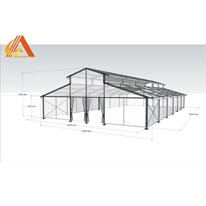 Carpa de Lujo para Bodas <span class=keywords><strong>Guyun</strong></span>, Diseño con Estructura de Aluminio Negro, Carpa para Eventos tipo Atrio en Venta - Product Image 6