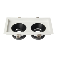 Mr16 Gu10 Encastré Anti-Glare Led Spot Down Light Square One-Head Frame Dimmable Module Downlight Réglable Spotlight Housing