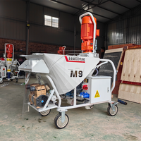 Haute efficacité 220v 380v électrique Diesel petit mur ciment béton mortier pulvérisateur pas cher prix plâtre pulvérisation Machine pompe