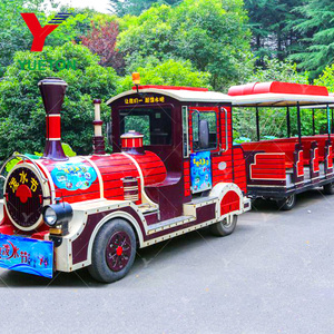 Công suất lớn 1 đầu máy + 3 toa tàu điện 27 chỗ ngồi theo dõi điện/xăng/DIESEL tàu du lịch - Product Image 2