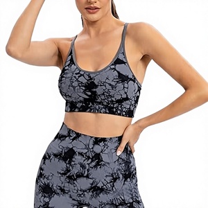 High For Women's Breathable Four-way <b>Stretch</b> Twist Sports <b>Bra</b> High Support Cross Back Strappy Design For Fitness Running <b>Bra</b> - Product Image 3
