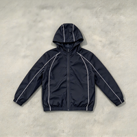 Ensemble survêtement homme Yts personnalisé, coupe oversize, style streetwear, veste et pantalon de jogging, coupe-vent en nylon