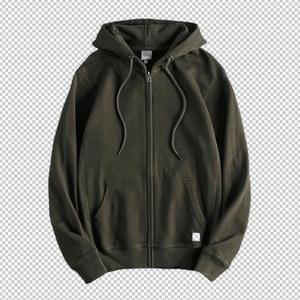 Felpe <span class=keywords><strong>con</strong></span> Cappuccio Marroni a Maniche Lunghe <span class=keywords><strong>con</strong></span> Zip per Uomo, Vestibilità Regolare, 100% Cotone, Produzione Certificata BSCI / OCS - Product Image 3