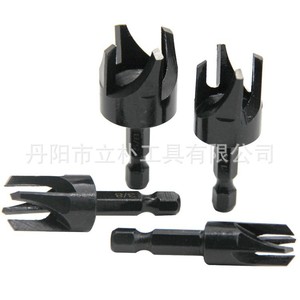 Plug Cutting Bits 4Pcs Imperial Hex Shank Black Claw Type Woodworking Hole Opener Drill Bit Set For Wood - Product Image 5
