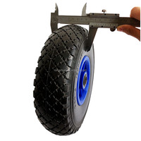 Fabricant de gros 272x74mm jante en plastique 10 pouces en mousse Pu pneus sans crevaison anti-crevaison 4.10/3.50-4 300 roue de chariot solide
